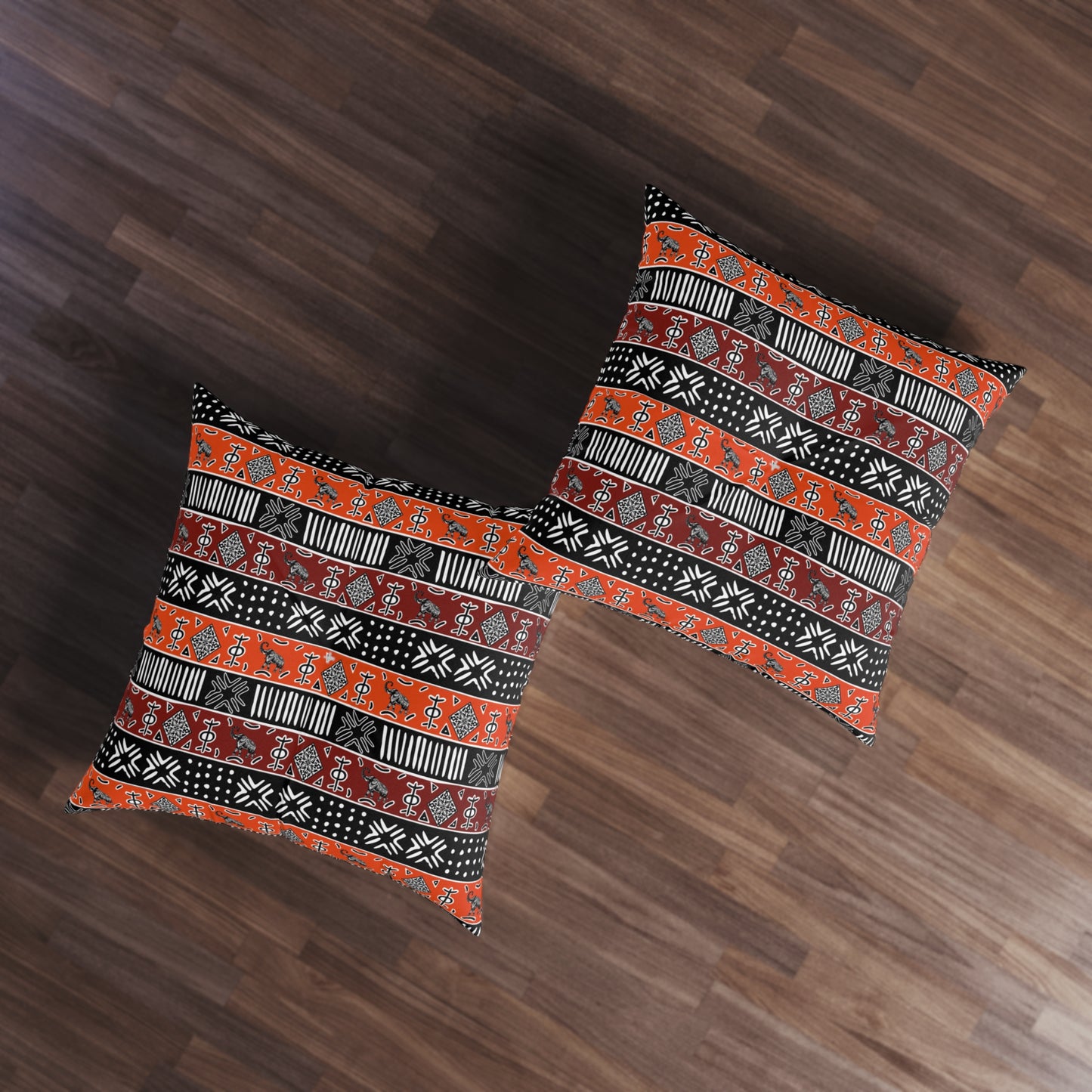Desert Glyph Bohemian Tufted Floor Pillow