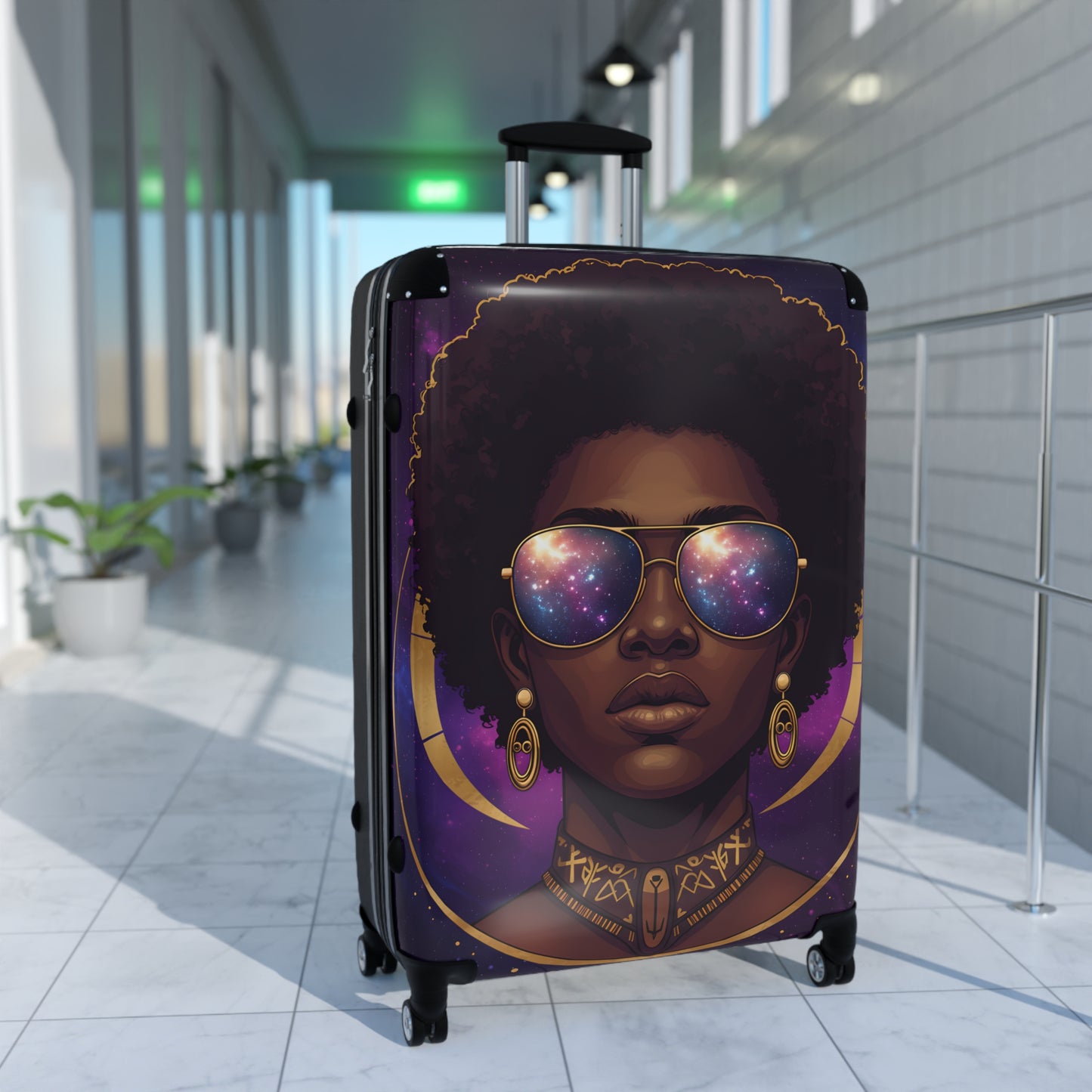 Galactic African Queen Suitcase