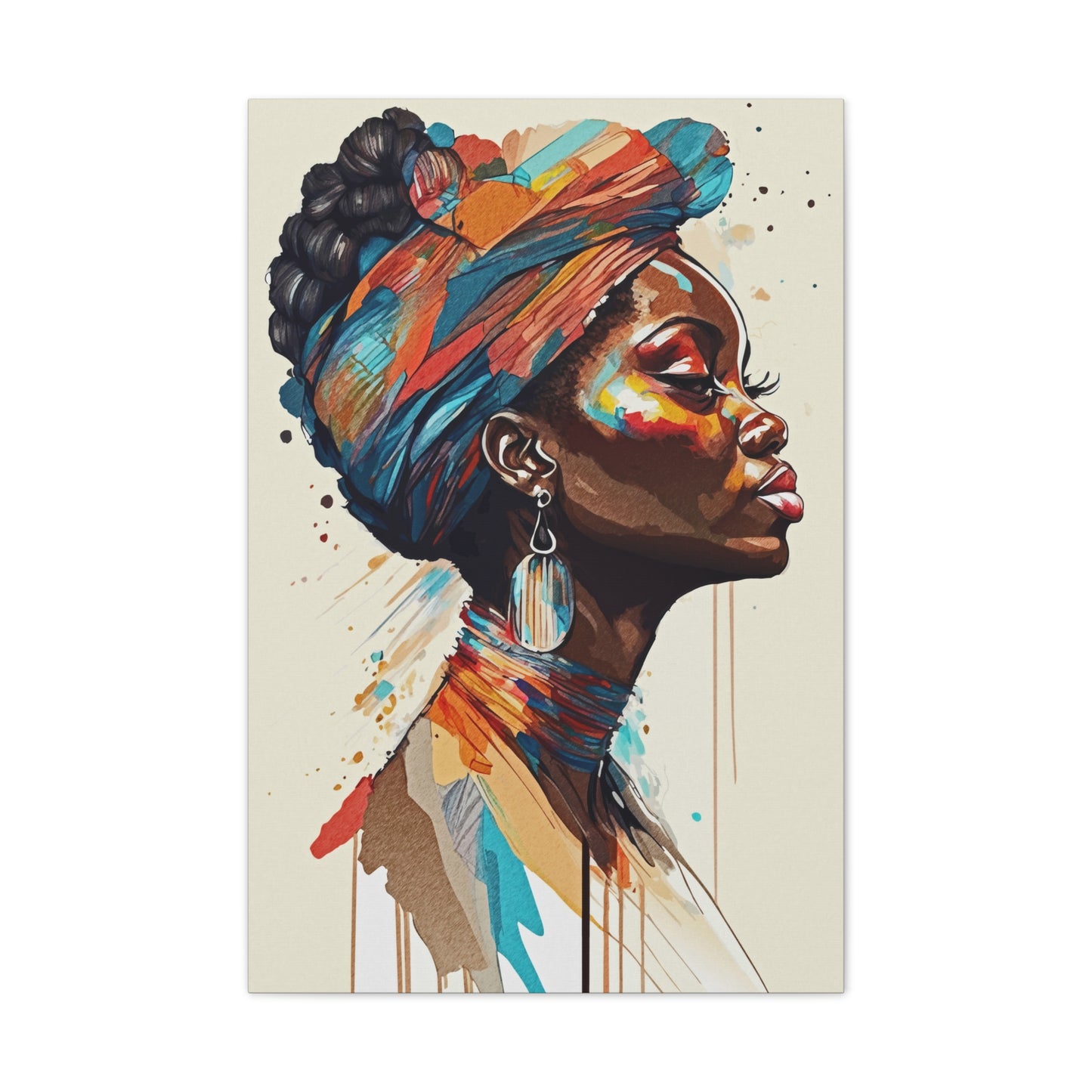 Indigo Spirit Stretched Canvas Wall Art