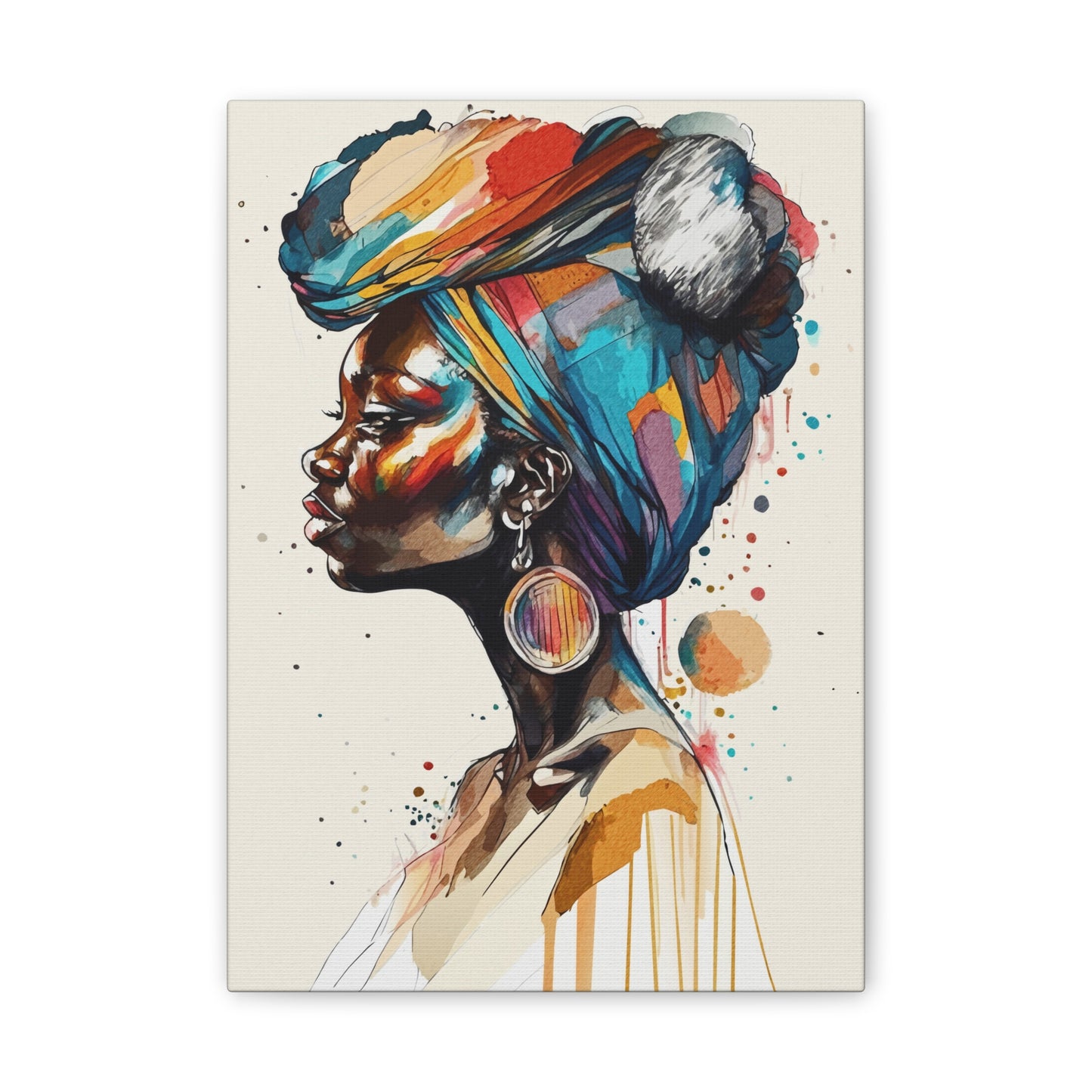 Afia Moon Stretched Canvas Wall Art
