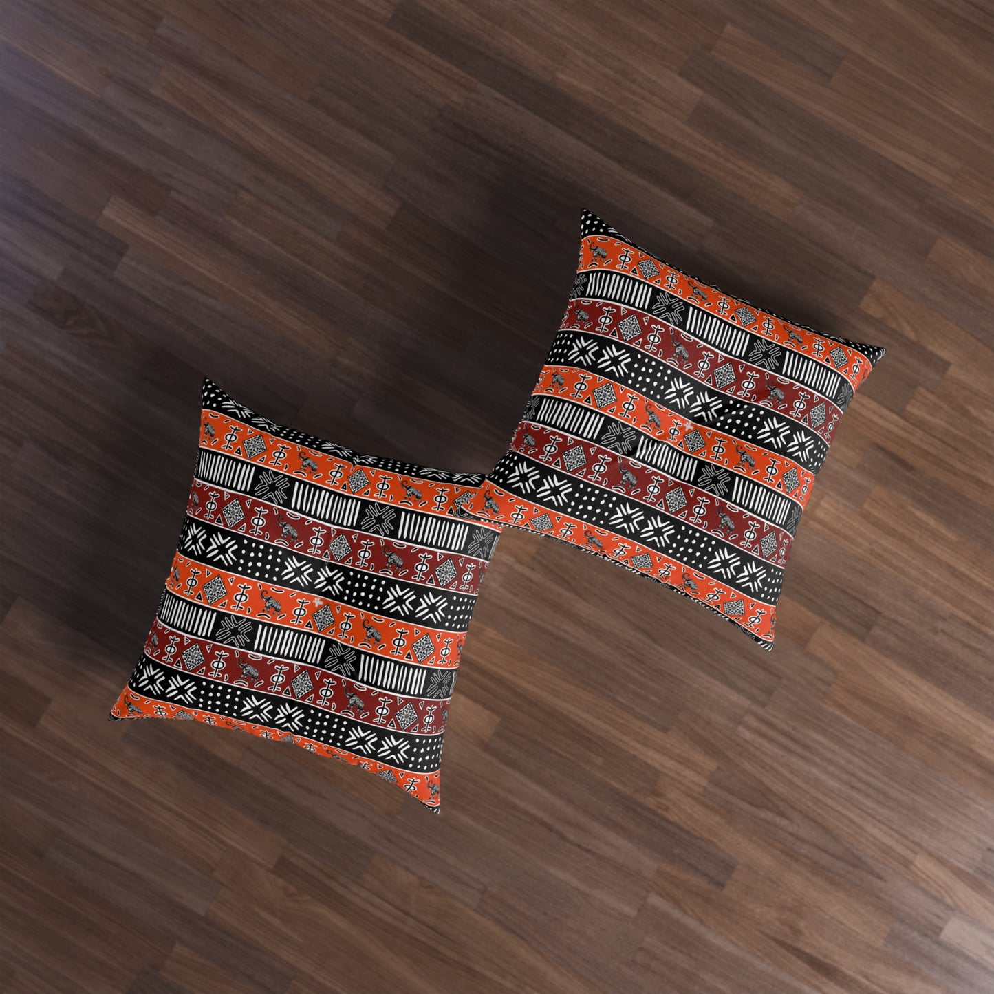 Desert Glyph Bohemian Tufted Floor Pillow