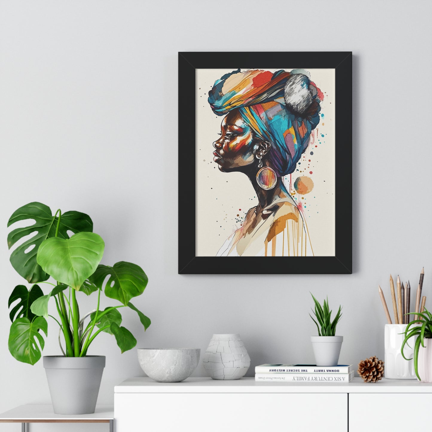Afia Moon Framed Wall Art