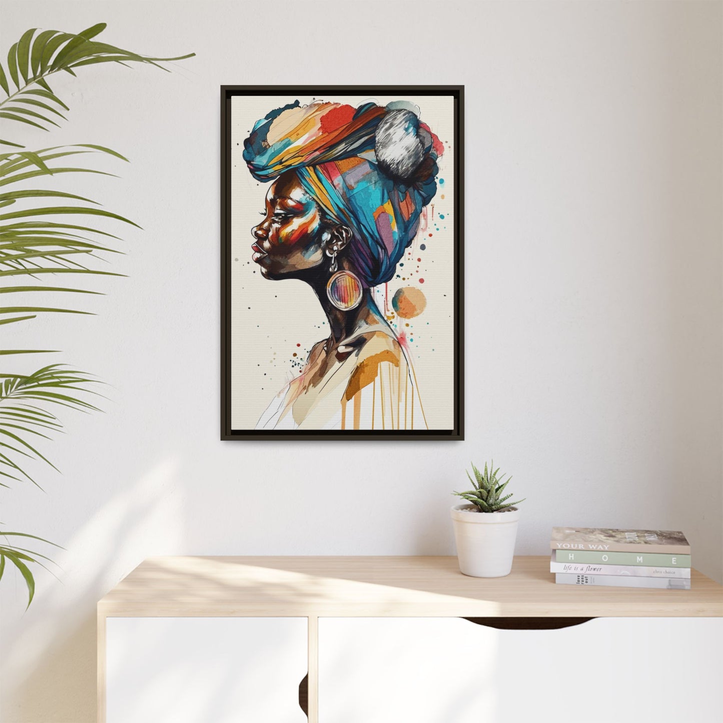 Afia Moon Matte Canvas Print