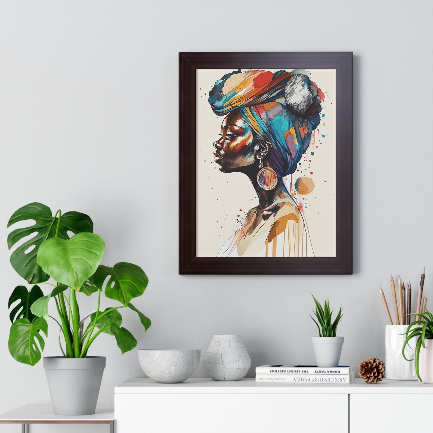 Afia Moon Framed Wall Art