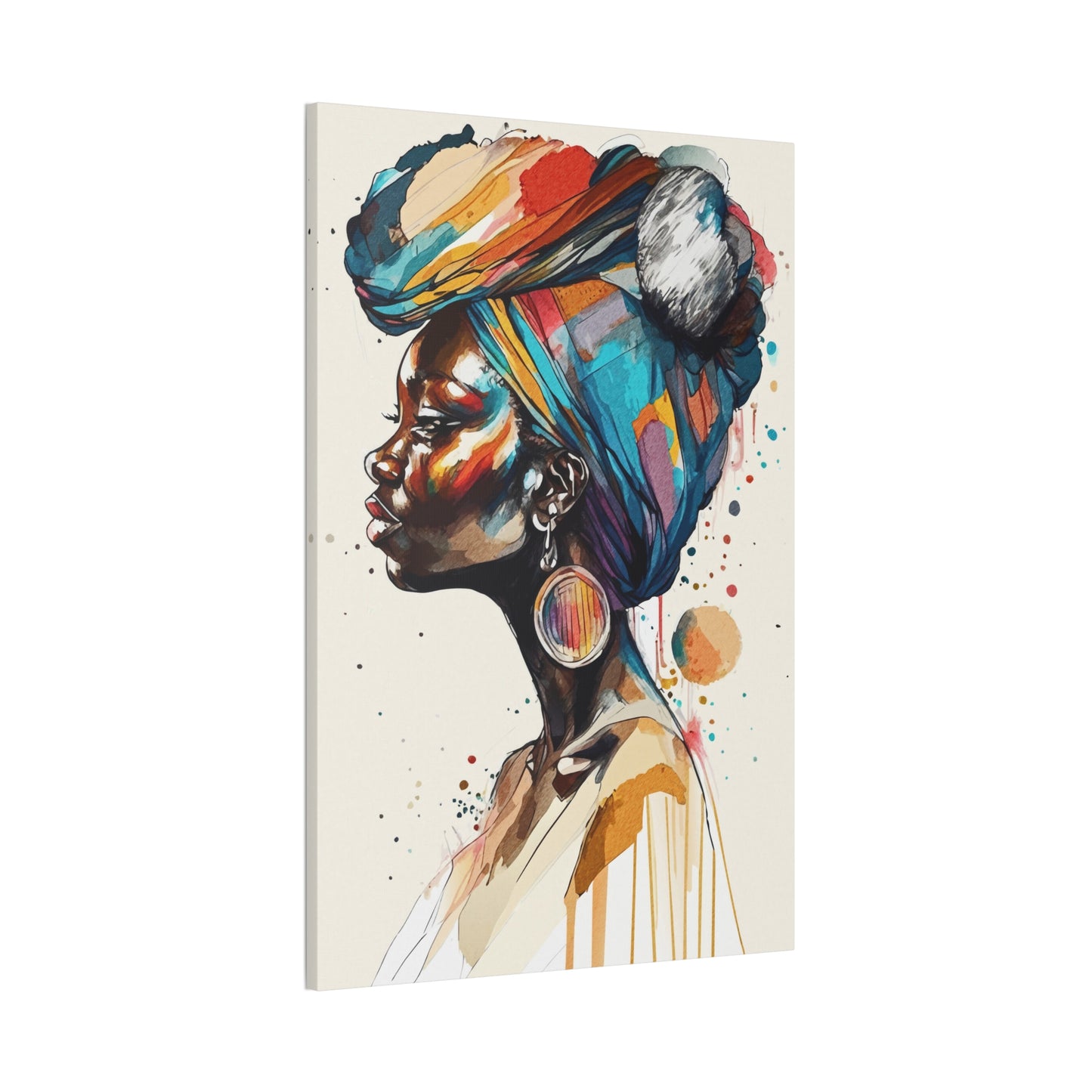 Afia Moon Stretched Canvas Wall Art