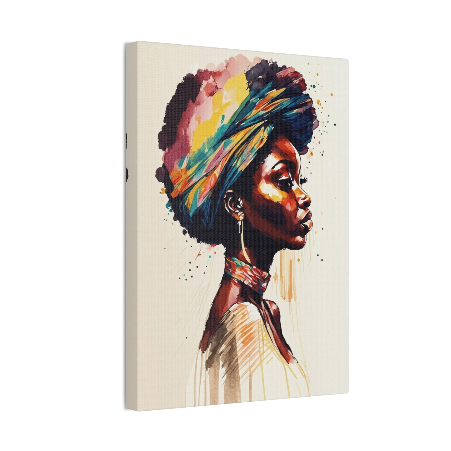 Zamani Bloom Stretched Canvas Wall Art