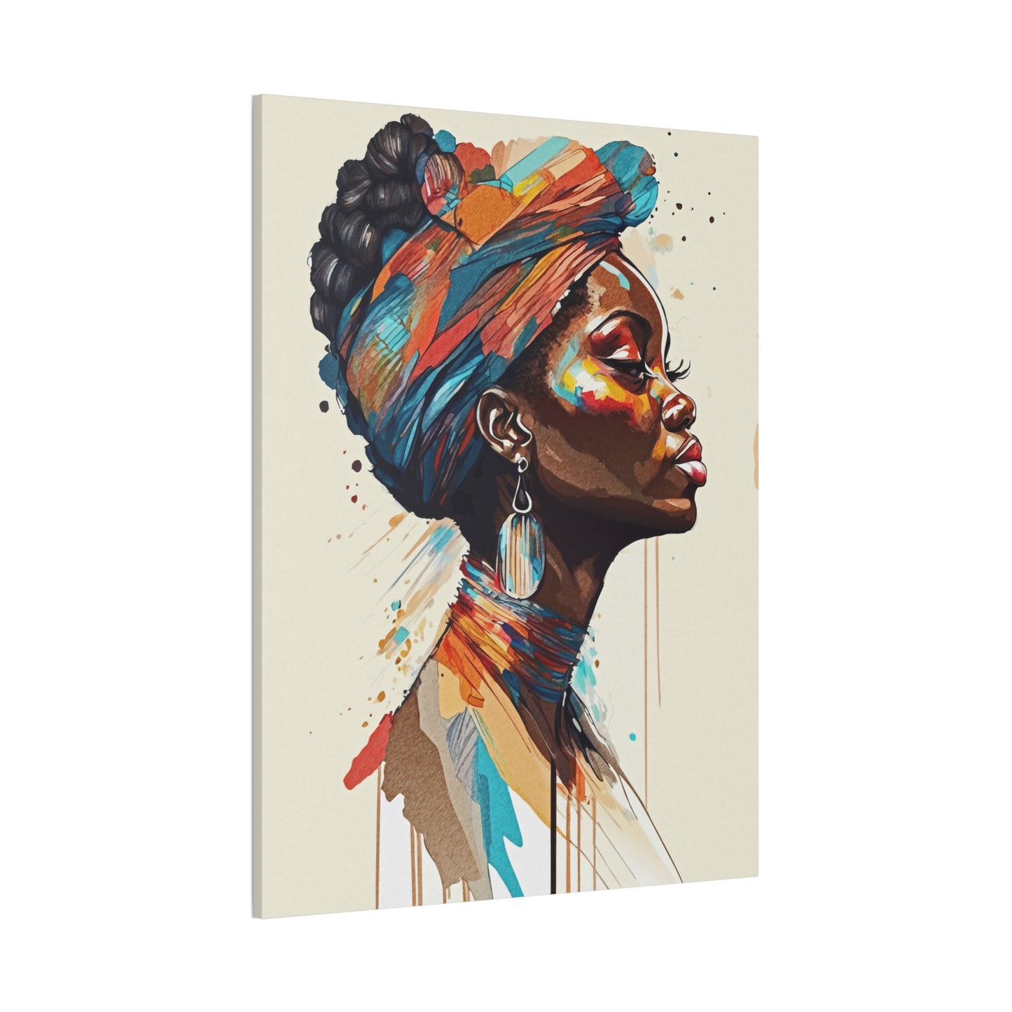 Indigo Spirit Stretched Canvas Wall Art