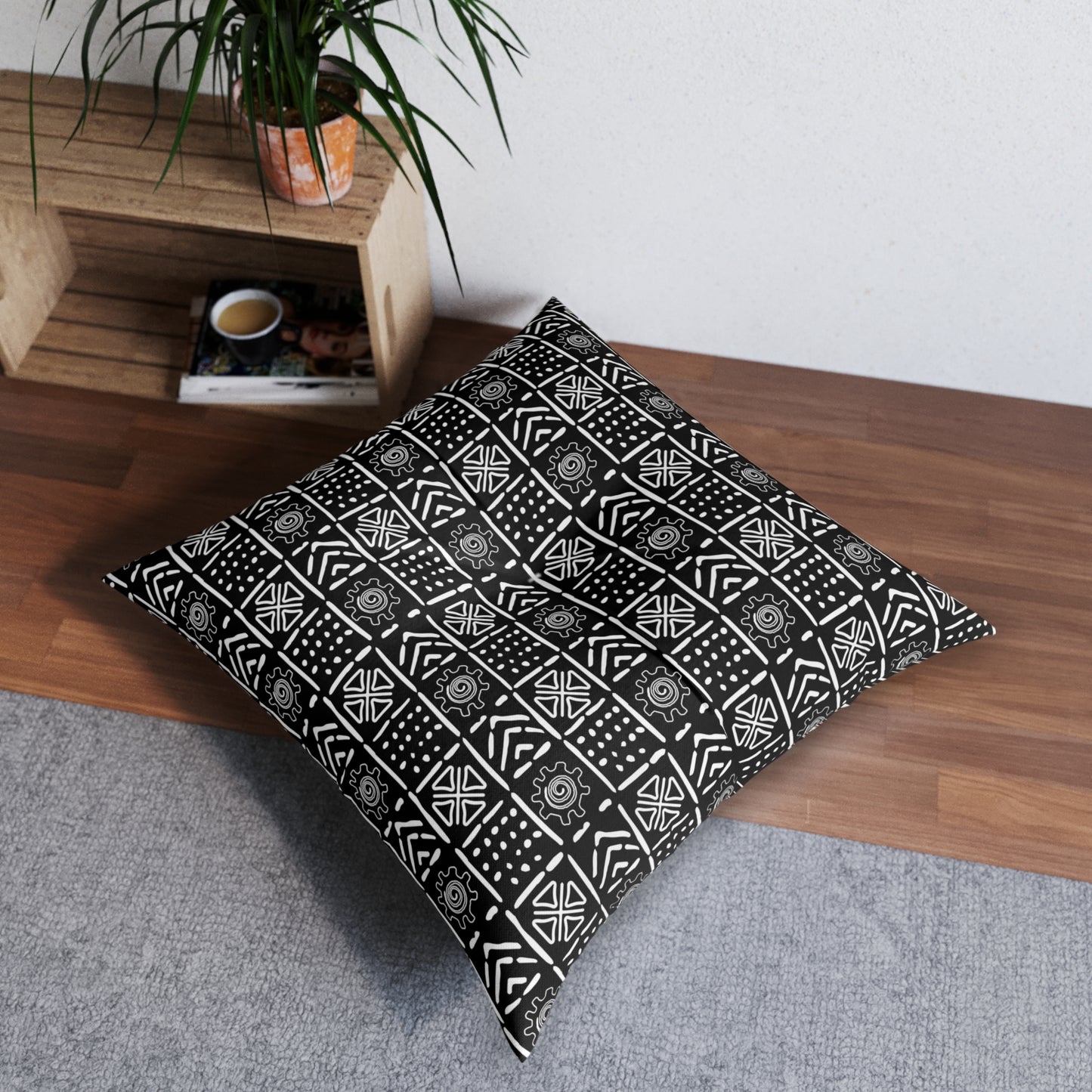 Sankofa Sanctuary Bohemian Tufted Floor Pillow