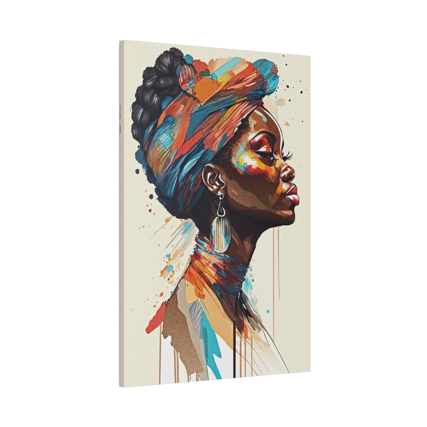 Indigo Spirit Stretched Canvas Wall Art