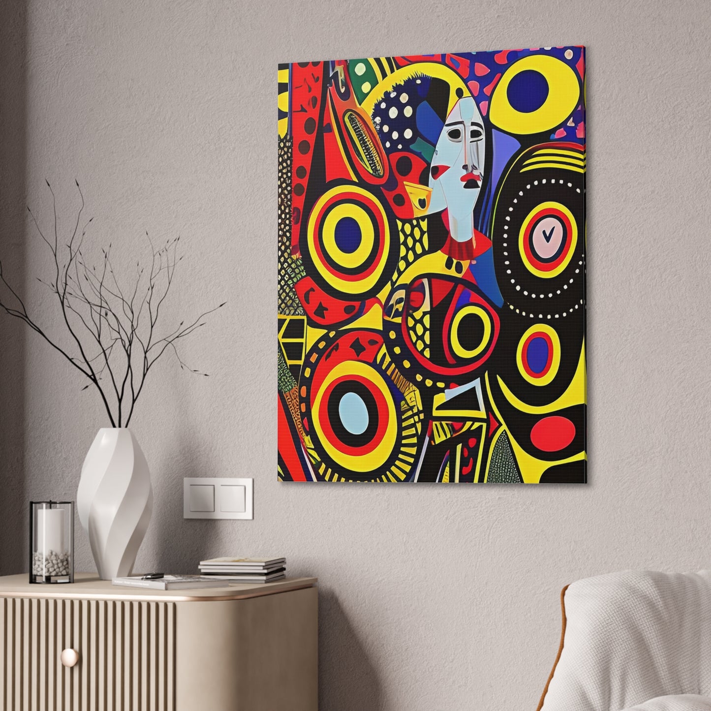 Okira Blaze Stretched Canvas Wall Art