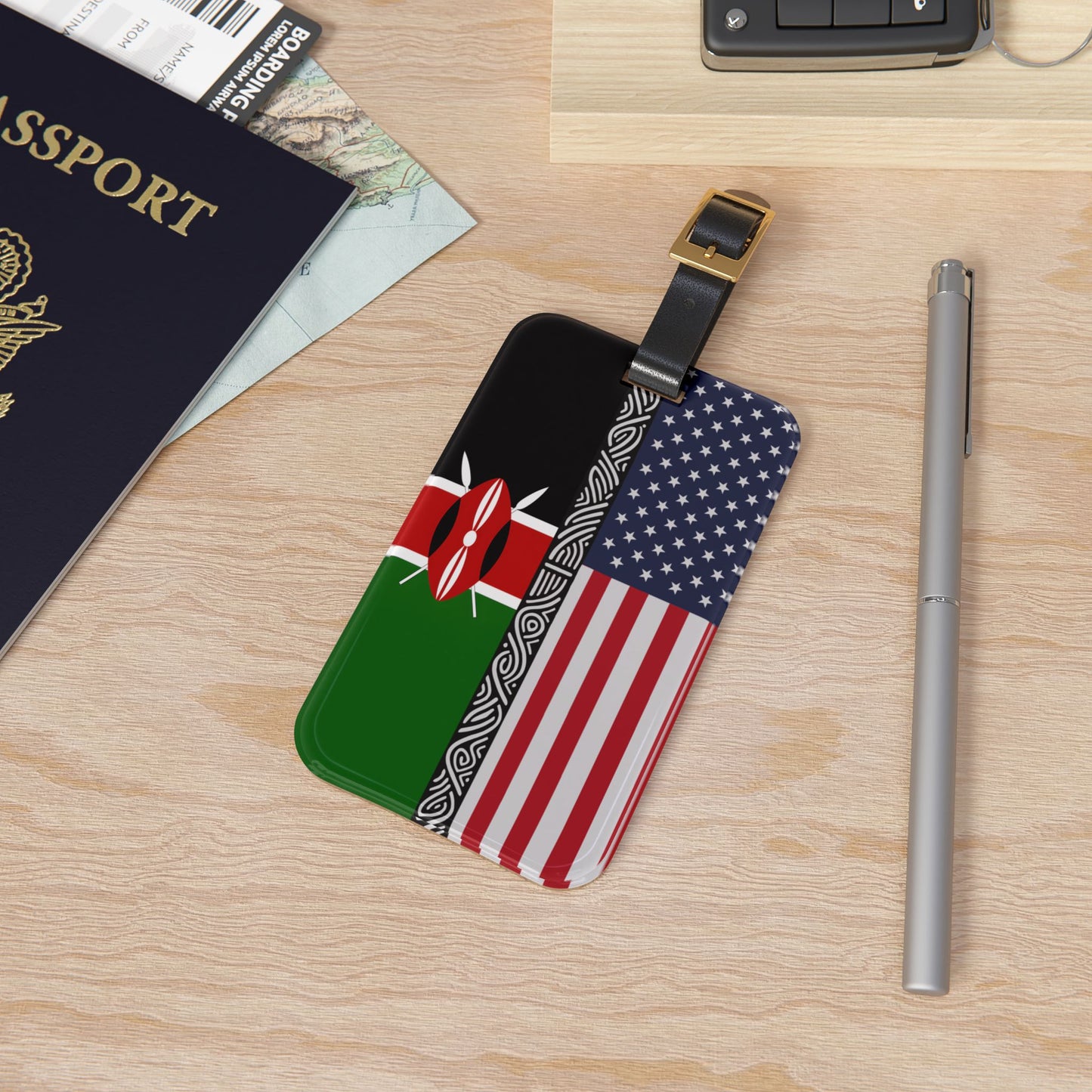 Kenya-USA Diaspora Luggage Tag