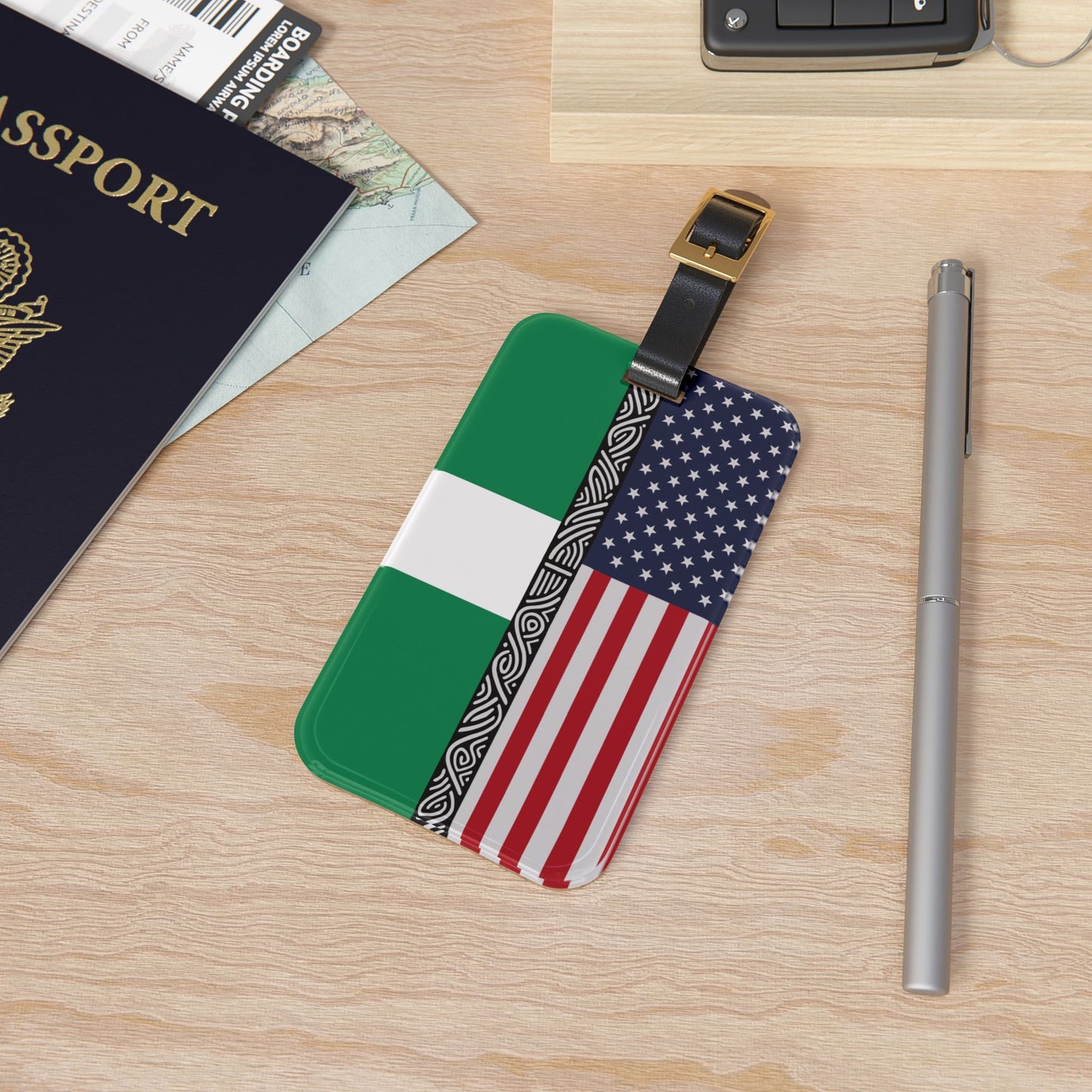 Nigeria-USA Diaspora Luggage Tag