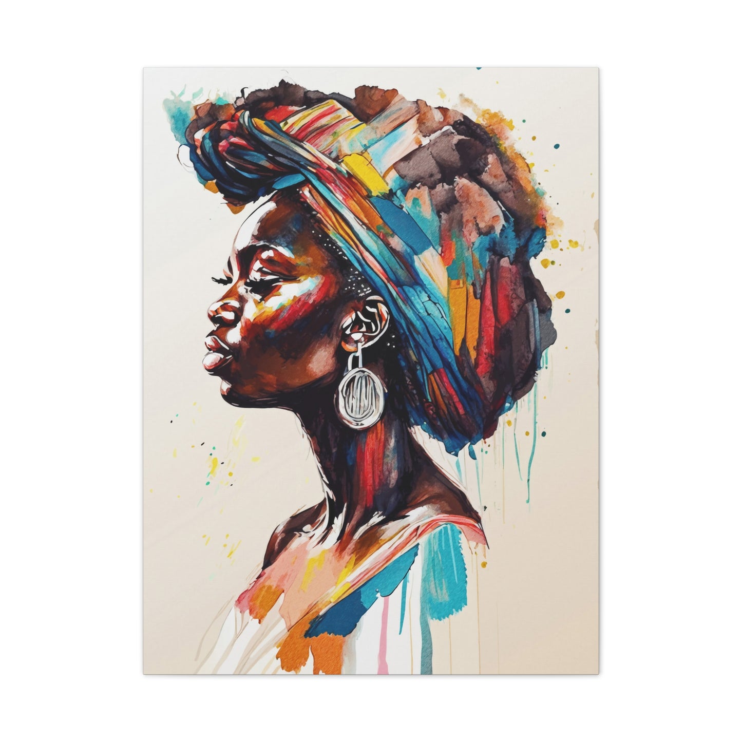 Nyoka Flame Stretched Canvas Wall Art