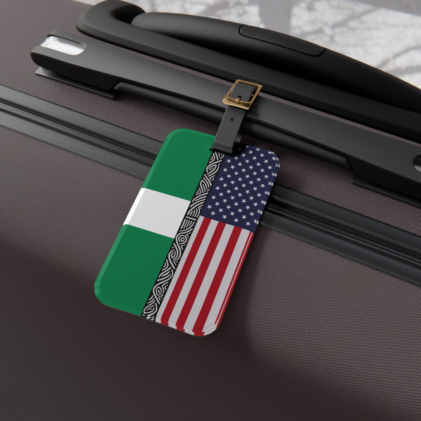 Nigeria-USA Diaspora Luggage Tag