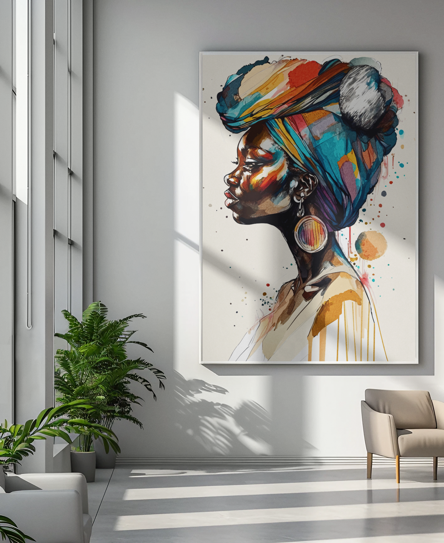 Afia Moon Framed Wall Art
