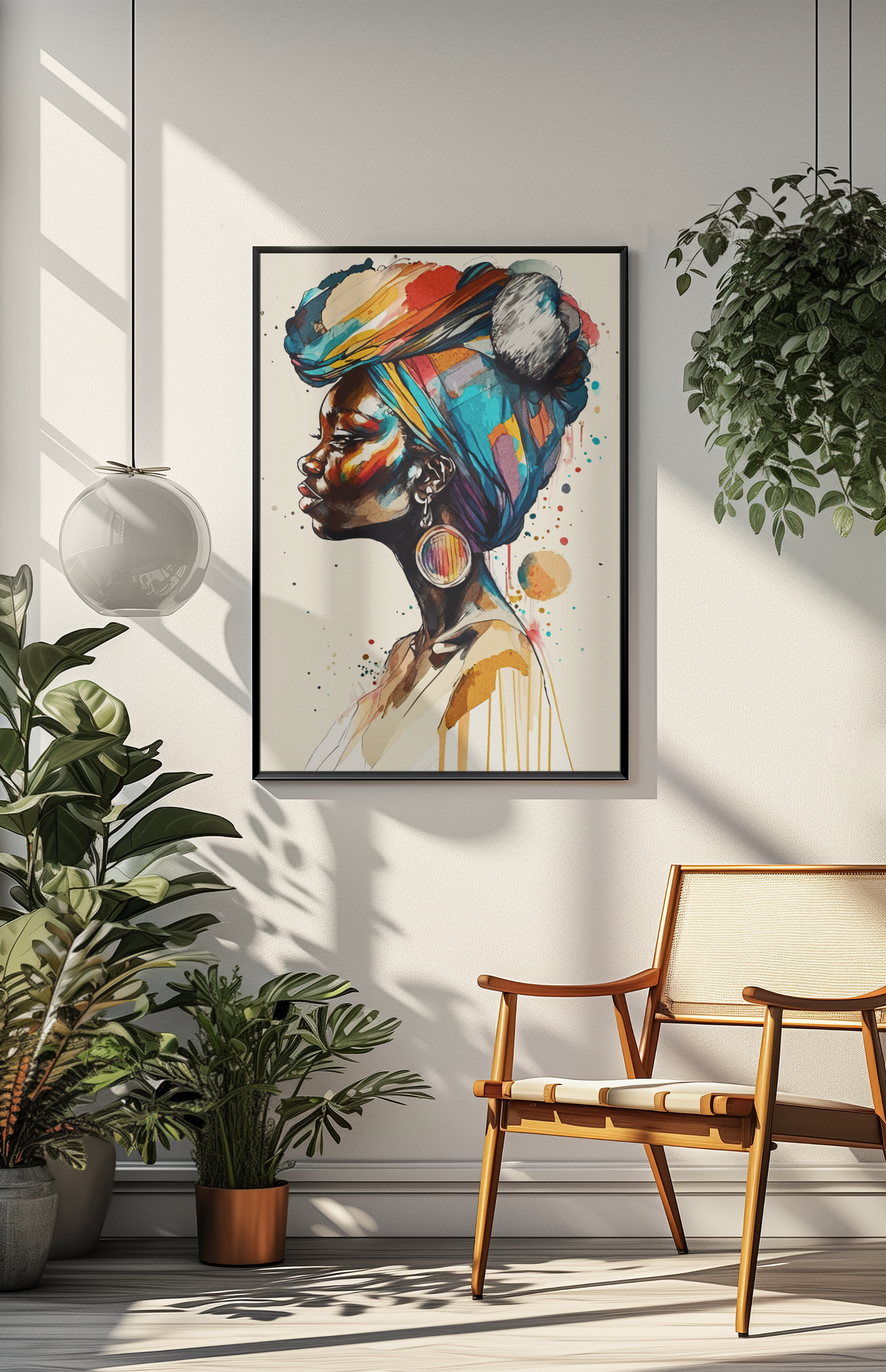 Afia Moon Framed Wall Art