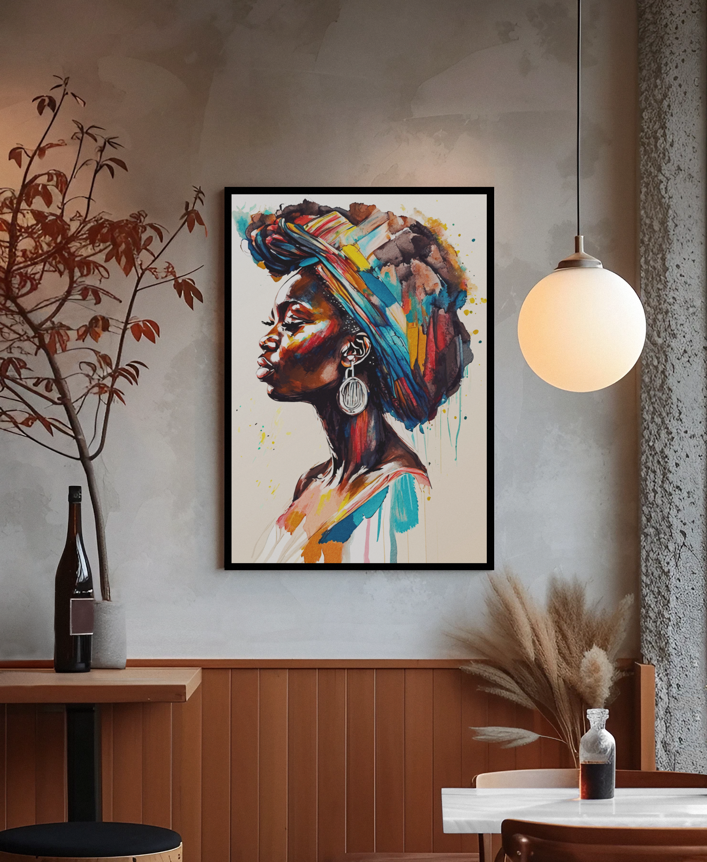 Nyoka Flame Framed Wall Art