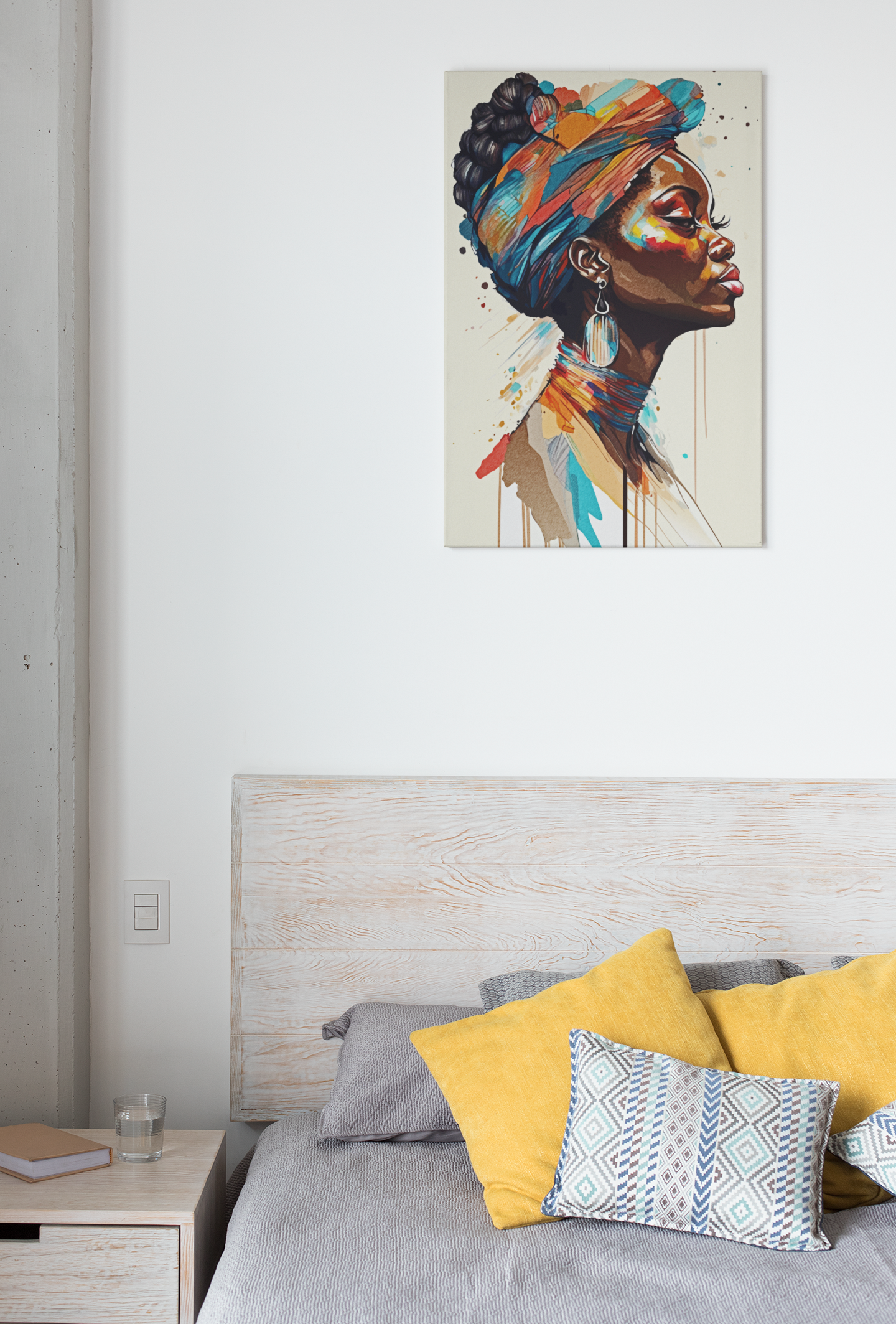 Indigo Spirit Stretched Canvas Wall Art