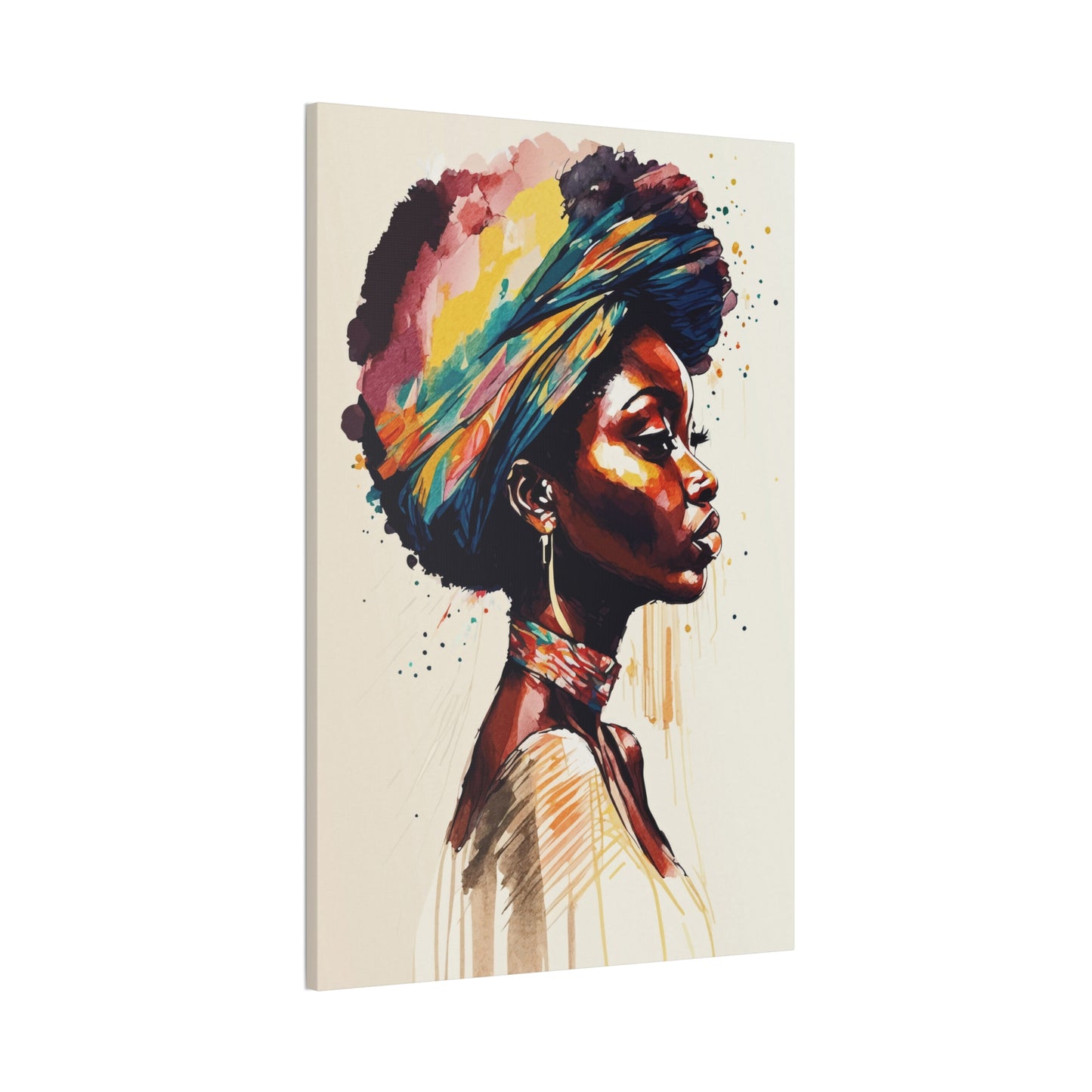 Zamani Bloom Stretched Canvas Wall Art