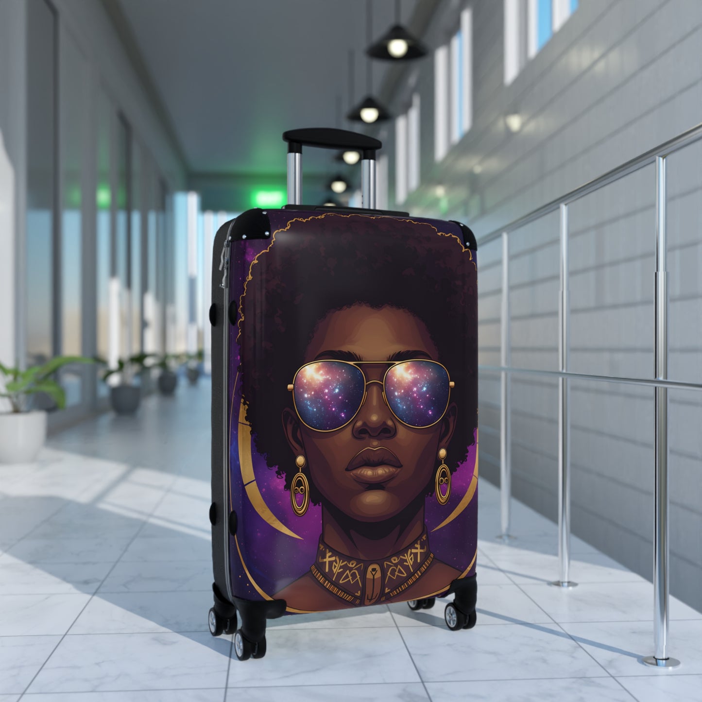 Galactic African Queen Suitcase