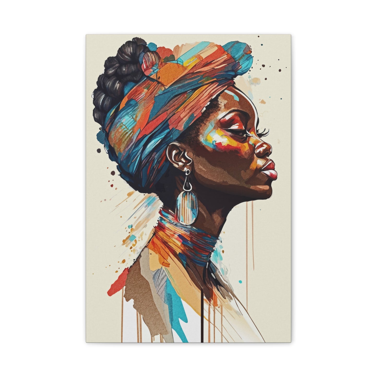Indigo Spirit Stretched Canvas Wall Art