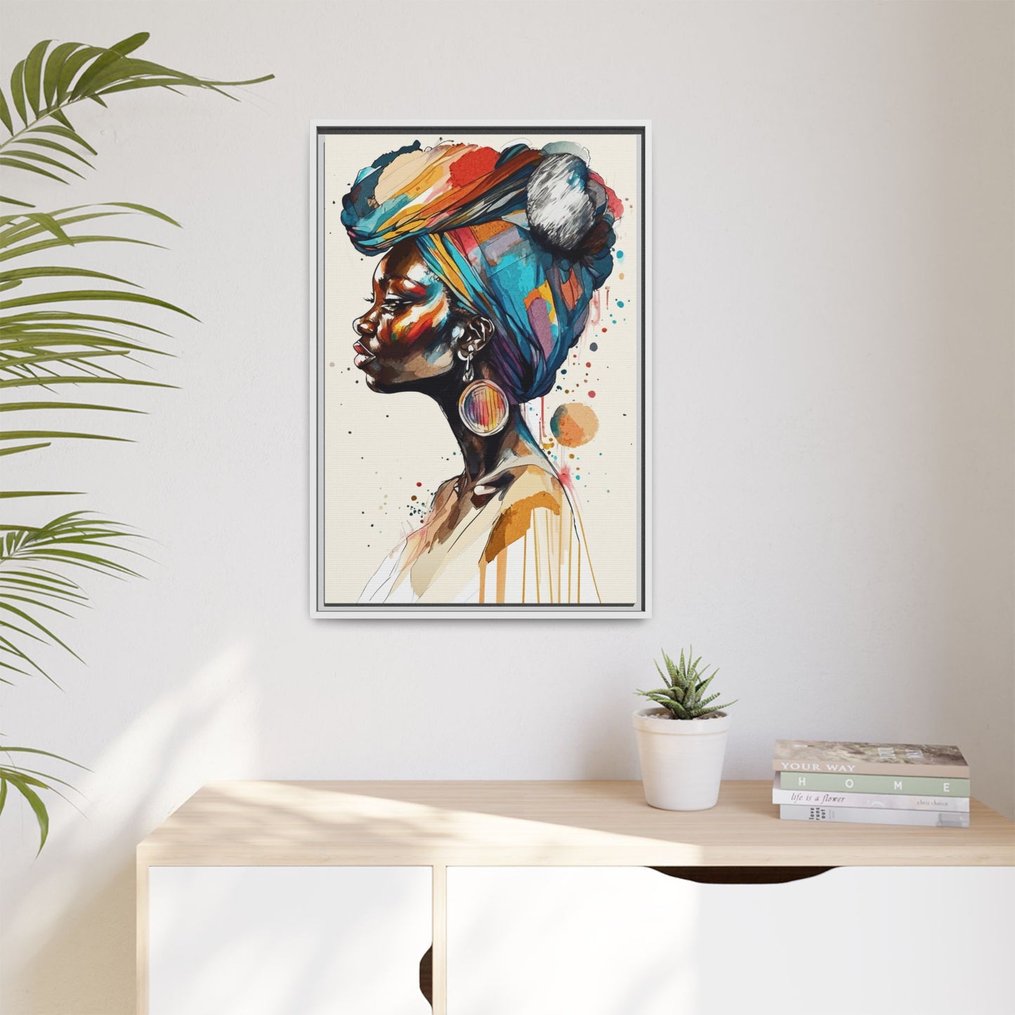 Afia Moon Matte Canvas Print
