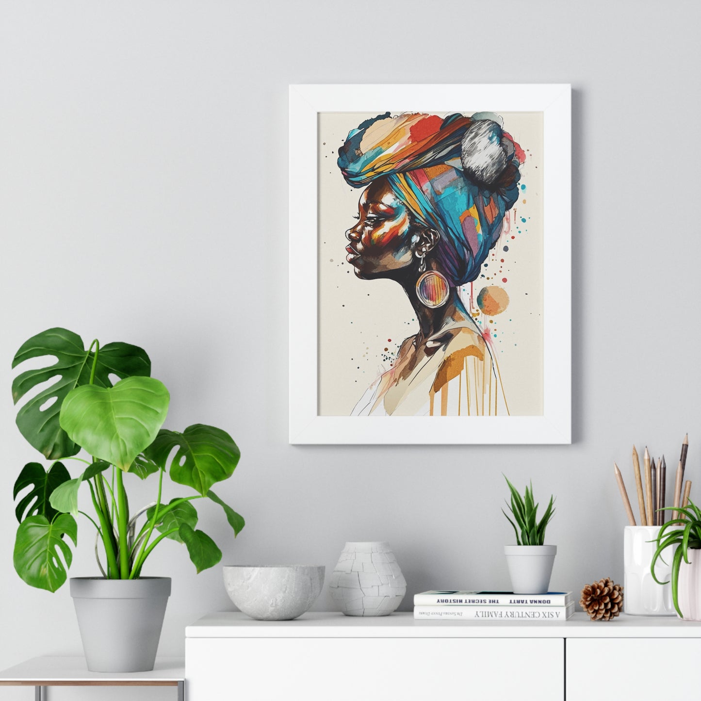 Afia Moon Framed Wall Art