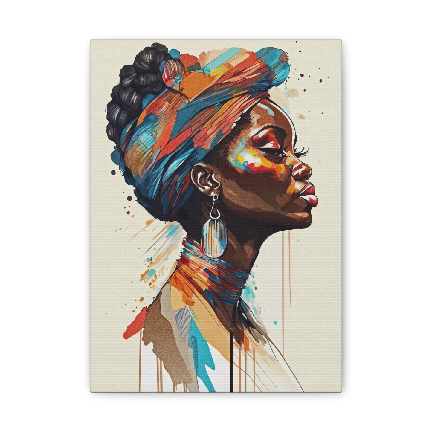 Indigo Spirit Stretched Canvas Wall Art