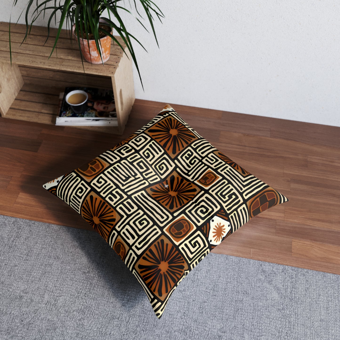 Sankofa Radiance Bohemian Tufted Floor Pillow