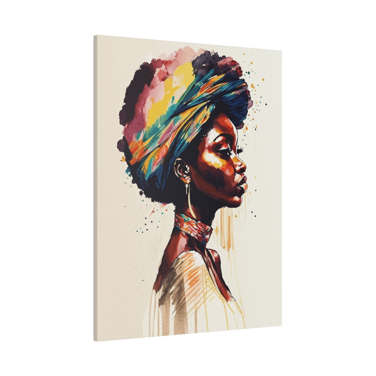 Zamani Bloom Stretched Canvas Wall Art