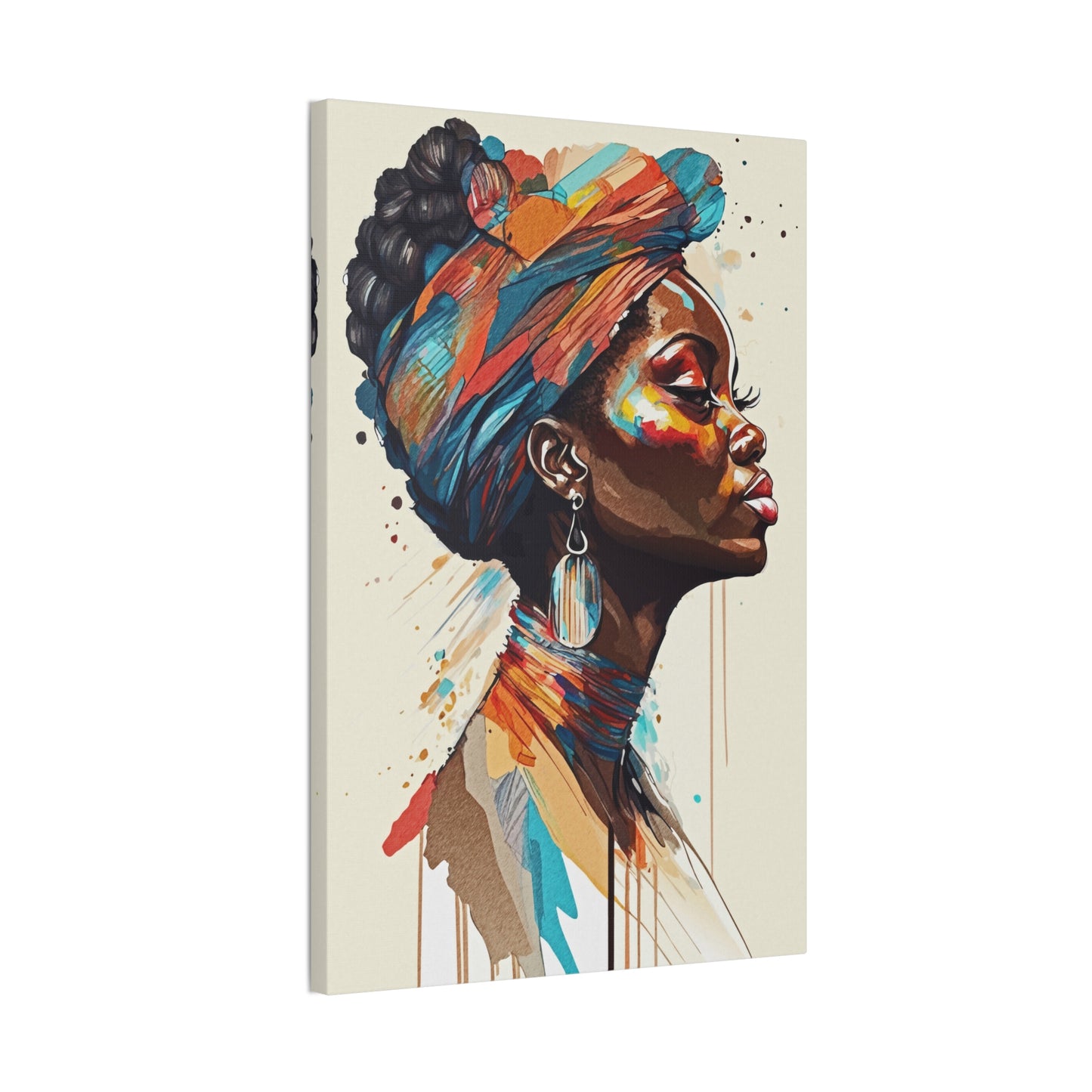 Indigo Spirit Stretched Canvas Wall Art