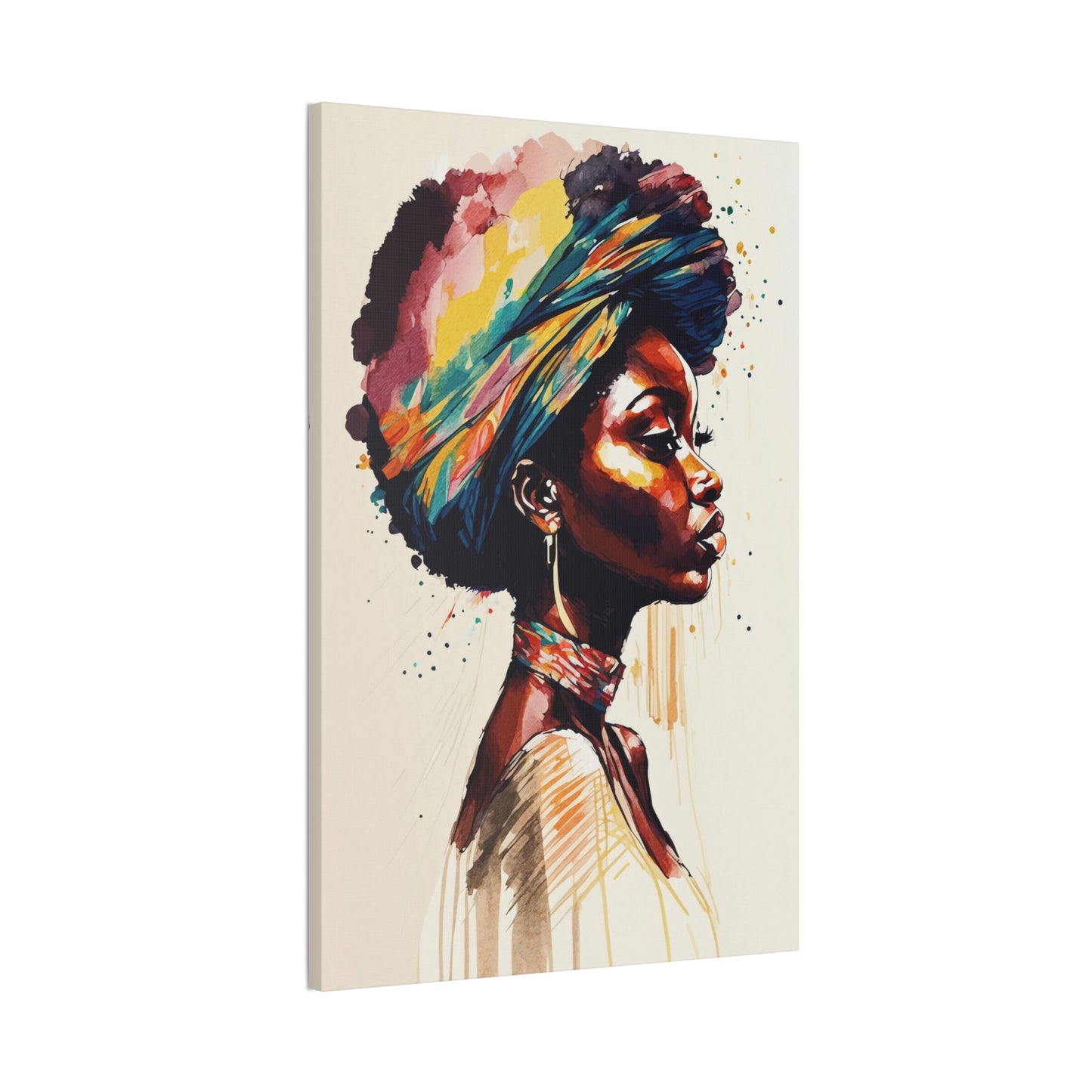 Zamani Bloom Stretched Canvas Wall Art