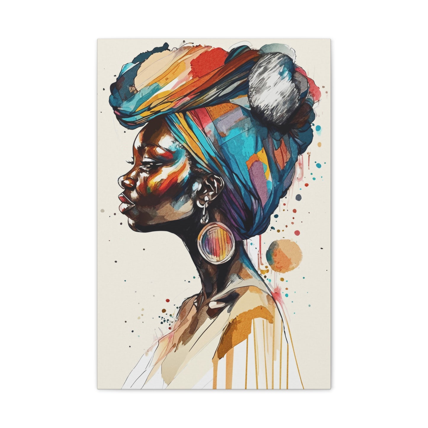 Afia Moon Stretched Canvas Wall Art