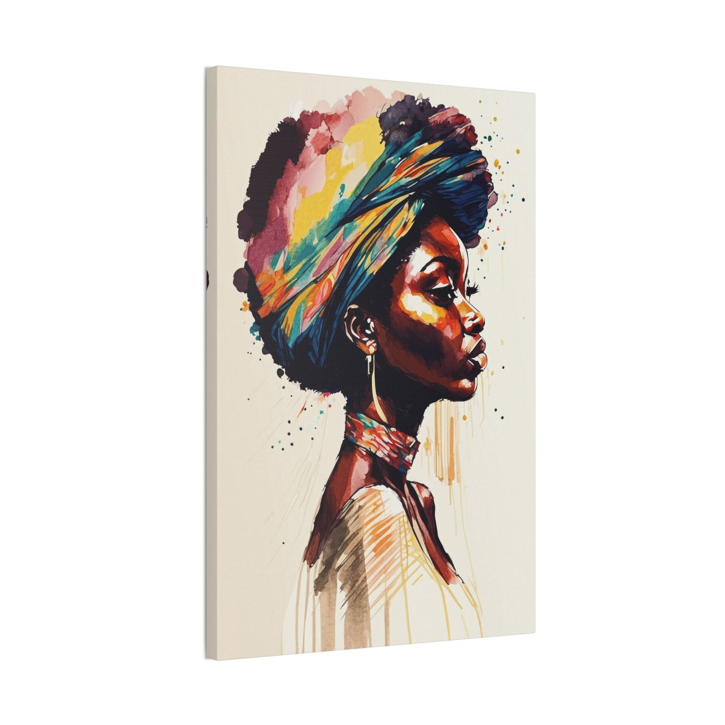 Zamani Bloom Stretched Canvas Wall Art