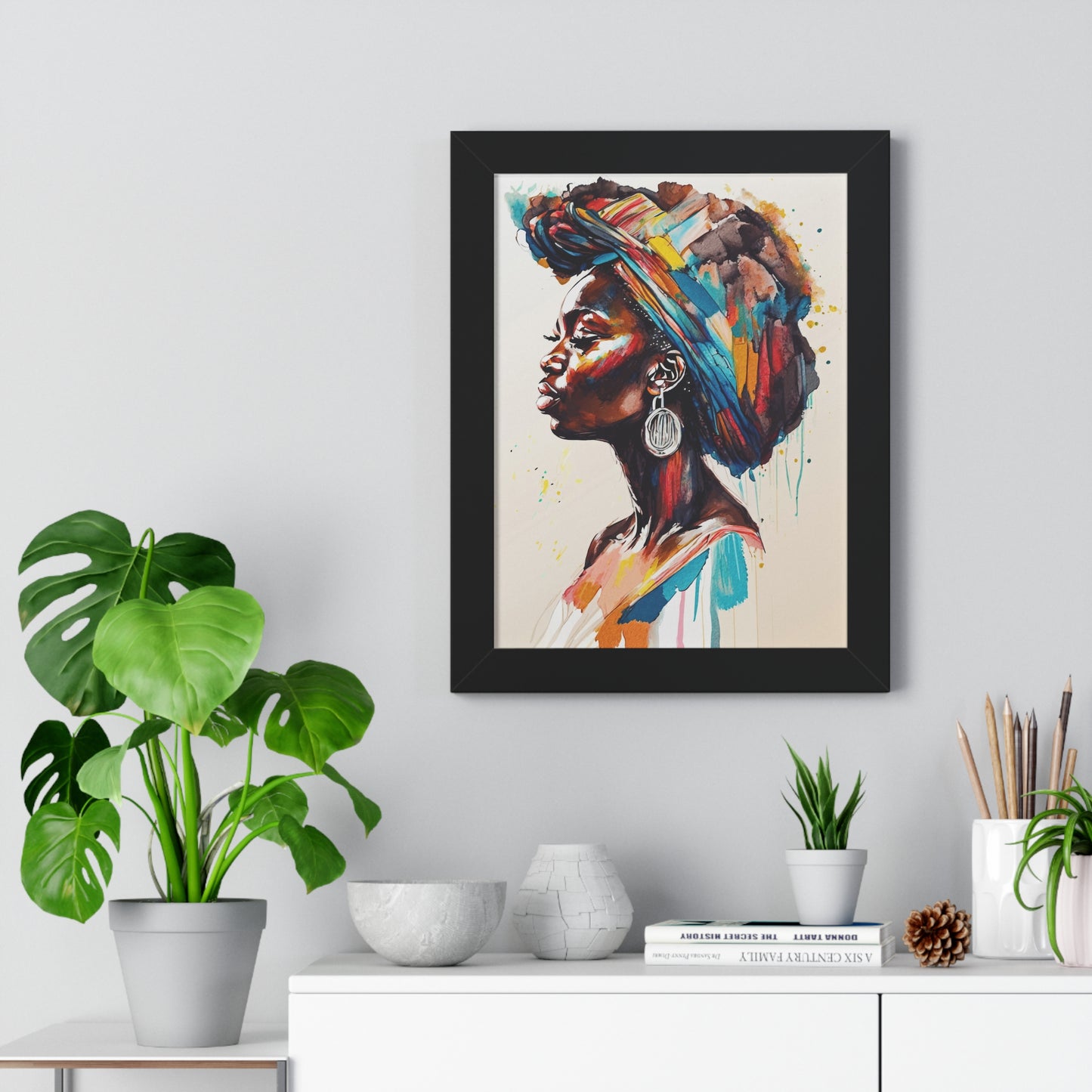 Nyoka Flame Framed Wall Art
