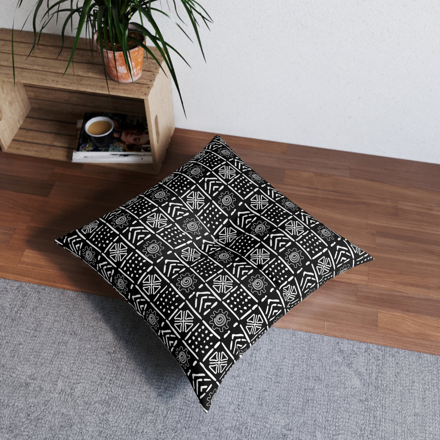 Sankofa Sanctuary Bohemian Tufted Floor Pillow