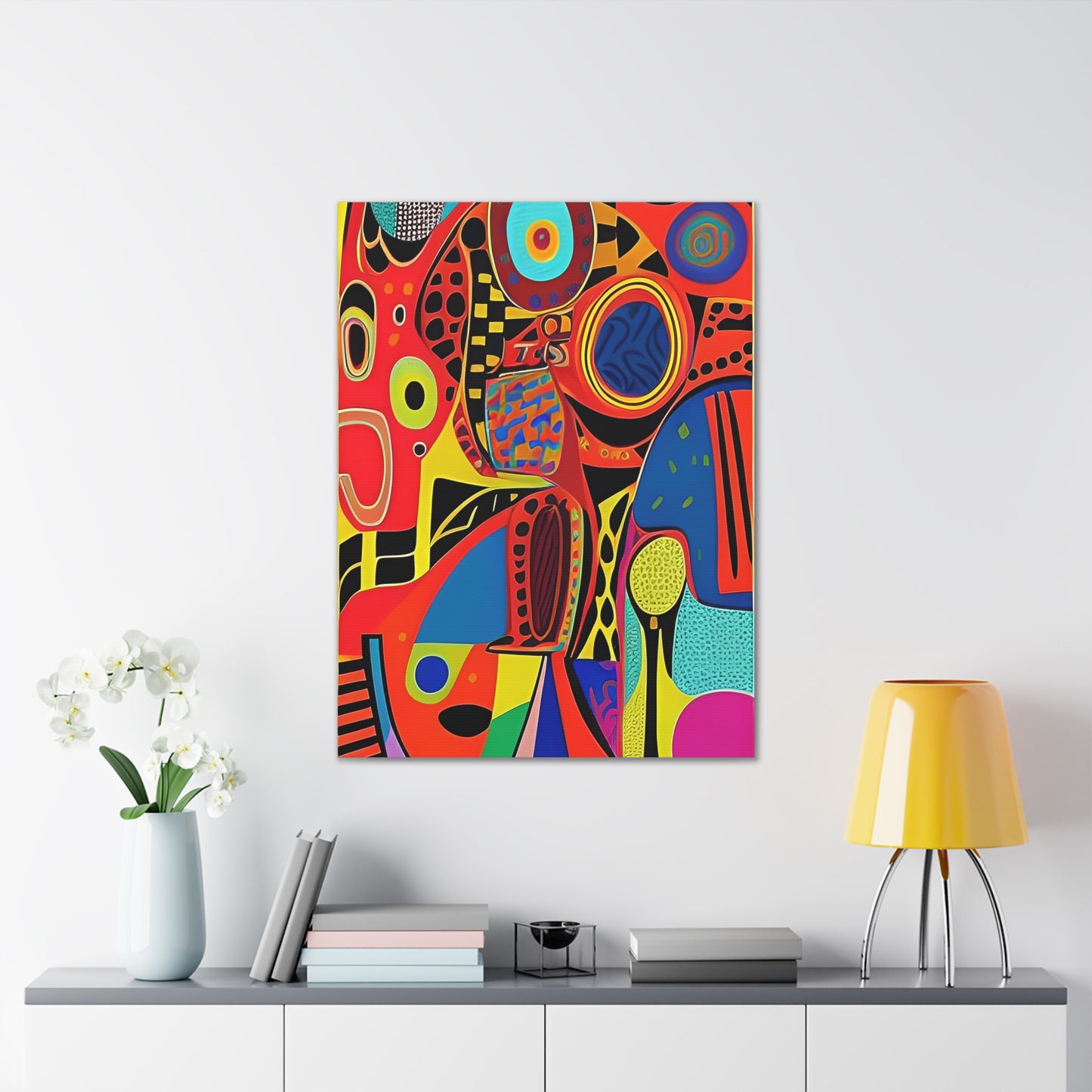 Oba Vibration Stretched Canvas Wall Art