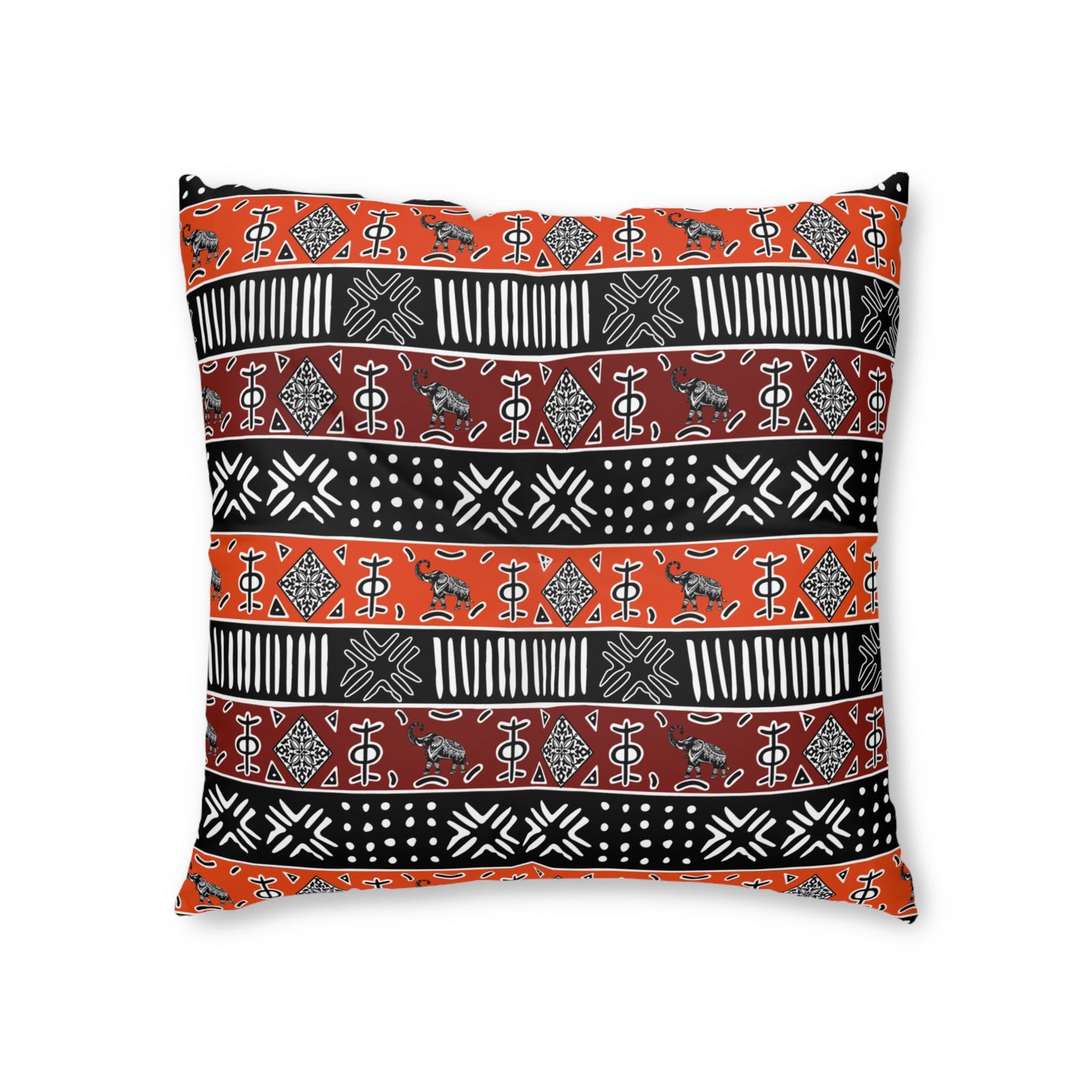 Desert Glyph Bohemian Tufted Floor Pillow