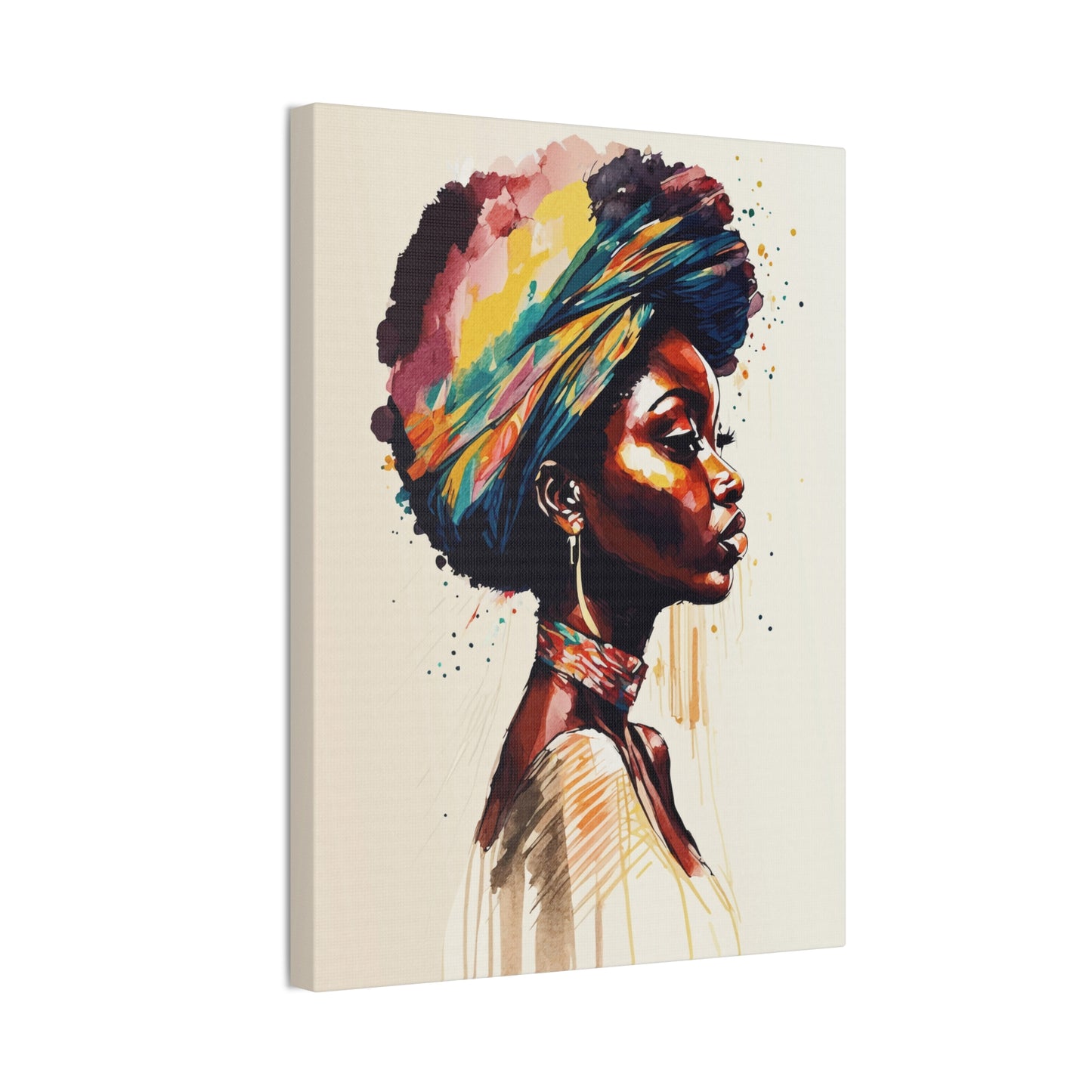 Zamani Bloom Stretched Canvas Wall Art