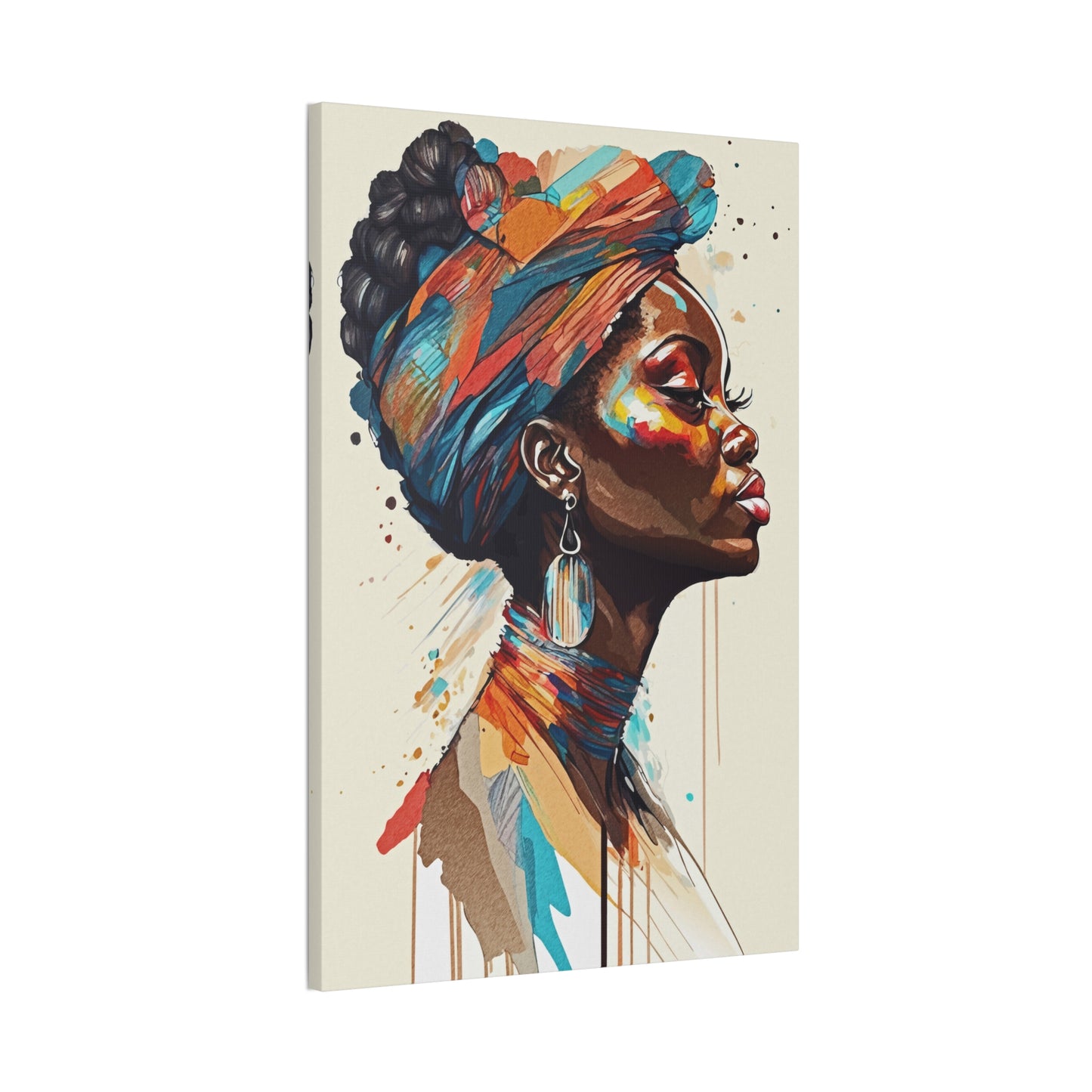 Indigo Spirit Stretched Canvas Wall Art
