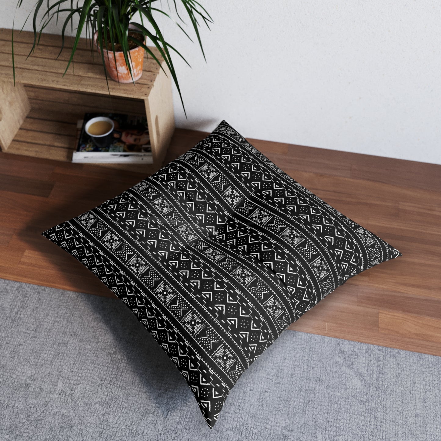 Djembe Drift Bohemian Tufted Floor Pillow