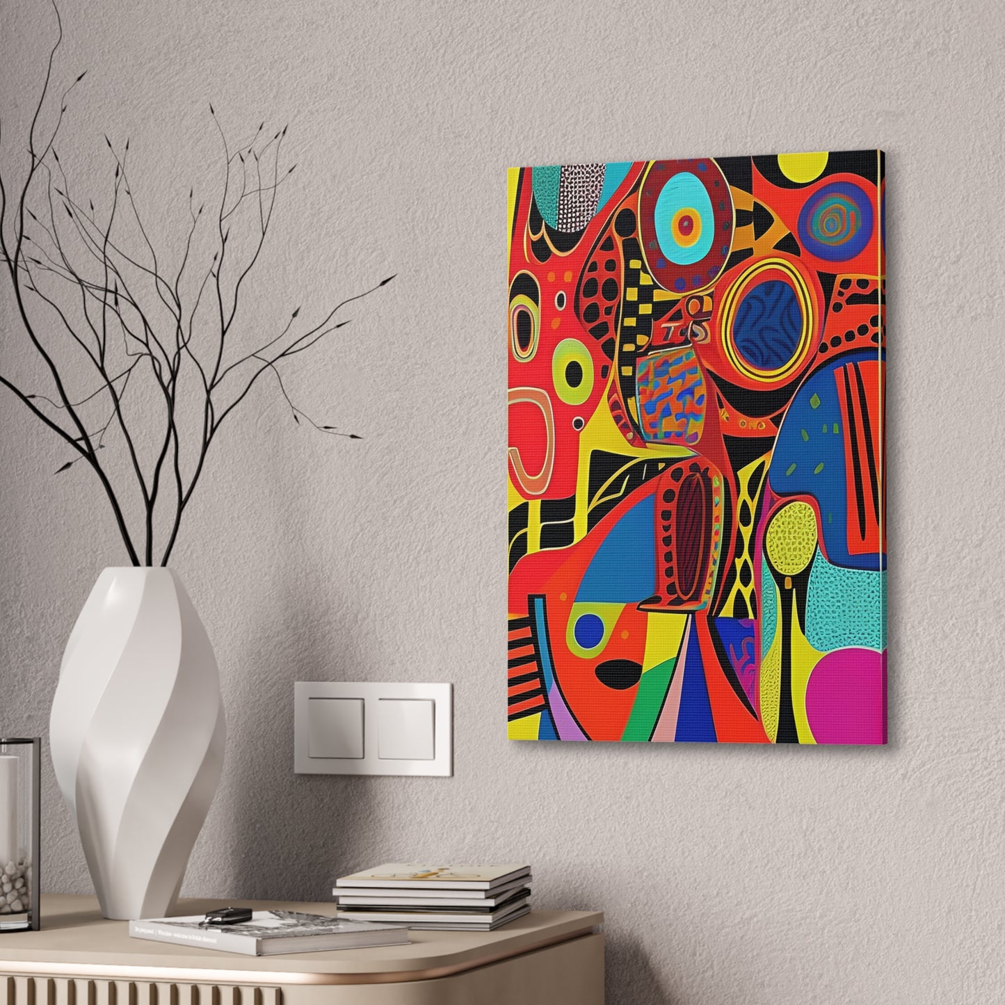 Oba Vibration Stretched Canvas Wall Art