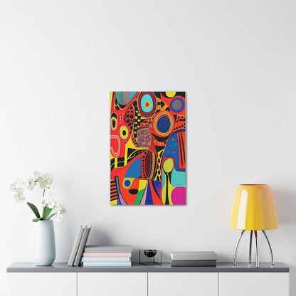 Oba Vibration Stretched Canvas Wall Art
