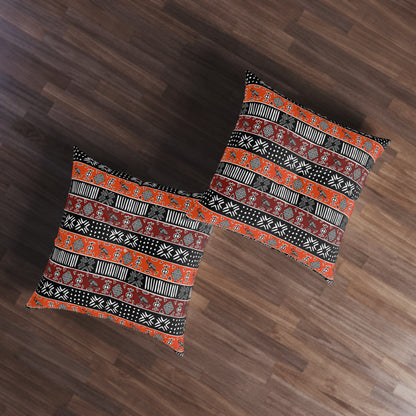Desert Glyph Bohemian Tufted Floor Pillow
