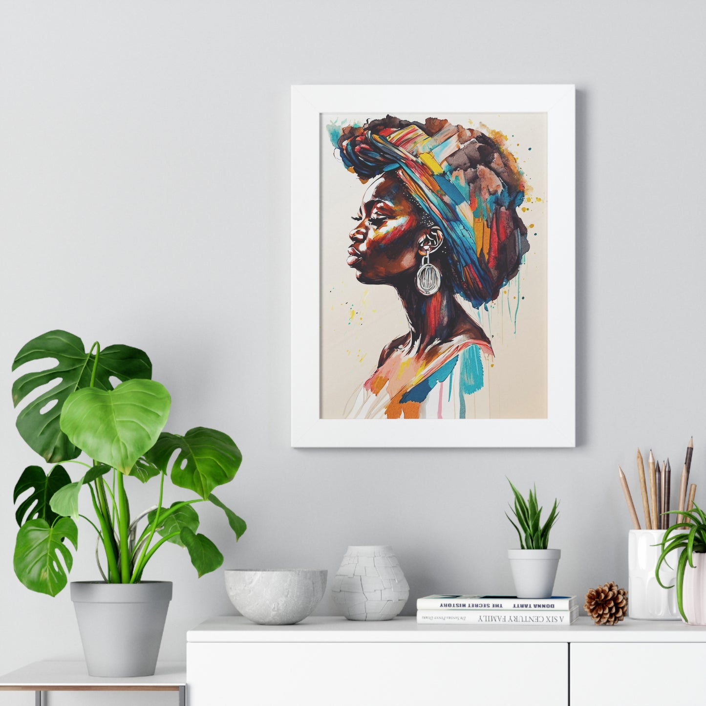 Nyoka Flame Framed Wall Art
