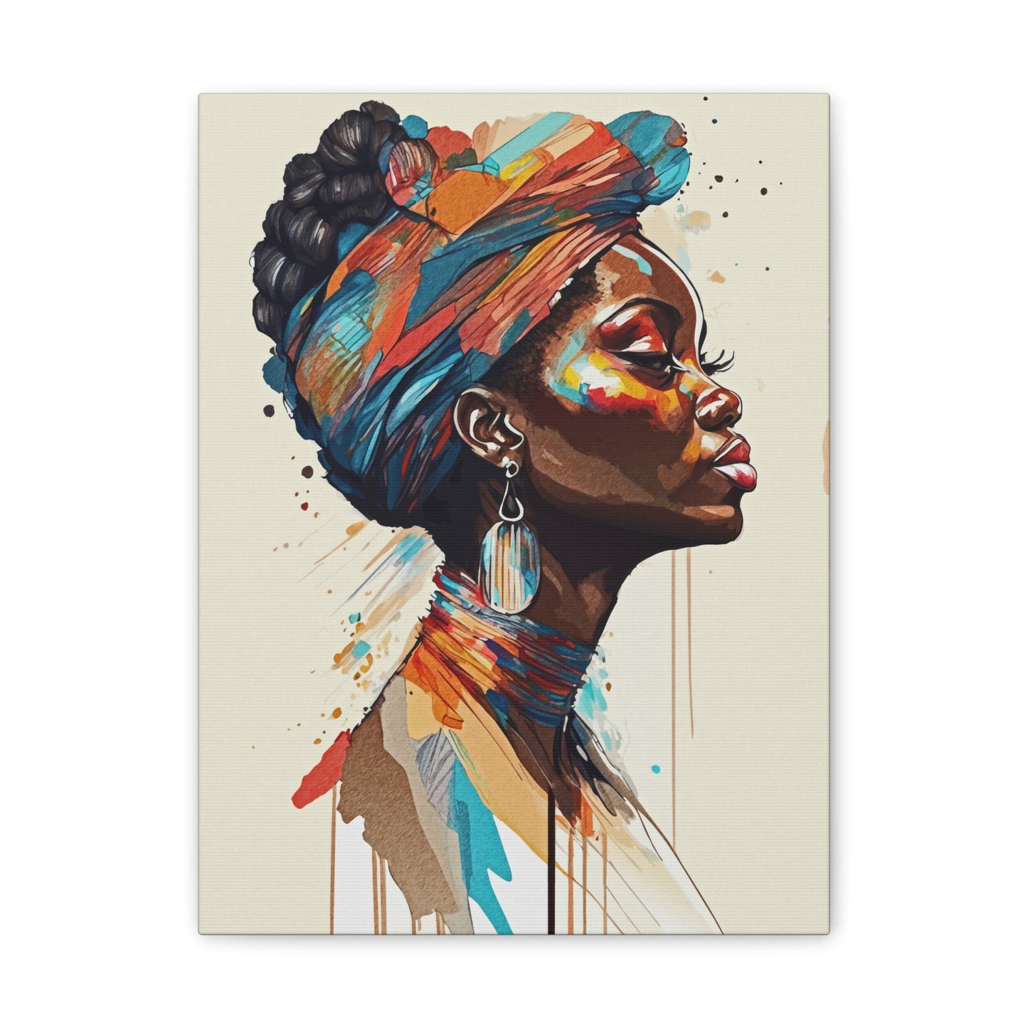 Indigo Spirit Stretched Canvas Wall Art