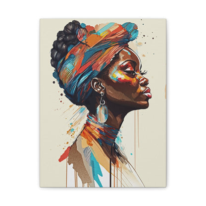 Indigo Spirit Stretched Canvas Wall Art