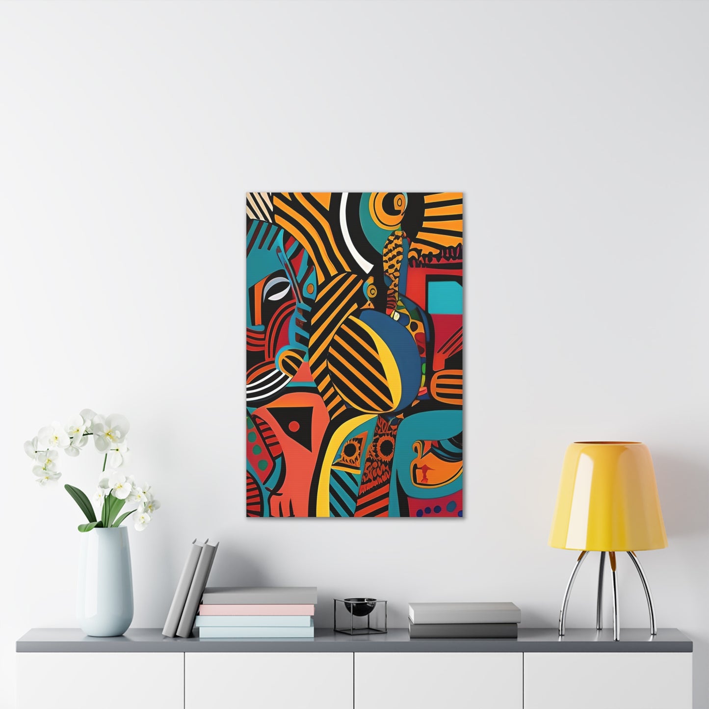 Sankofa Blaze Stretched Canvas Wall Art