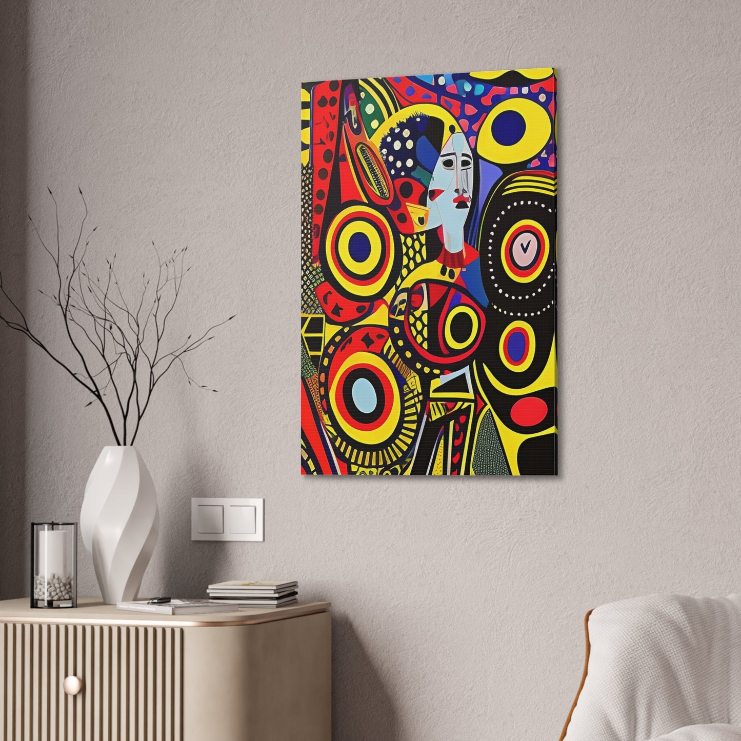 Okira Blaze Stretched Canvas Wall Art