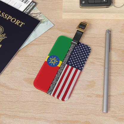 Ethiopia-USA Diaspora Luggage Tag